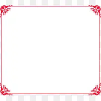 喜庆红色花纹边框-空若网 喜庆红色花纹边框-空若网
