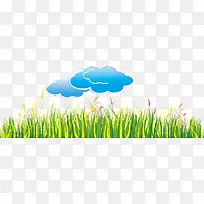 小草和云朵-空若网 小草和云朵-空若网