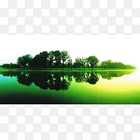 夏日绿色海报海边摄影树木-空若网 夏日绿色海报海边摄影树木-空若网