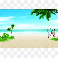 夏日摄影海报沙滩海边人物-空若网 夏日摄影海报沙滩海边人物-空若网