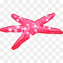 摄影手绘玫红色海星效果-空若网 摄影手绘玫红色海星效果-空若网