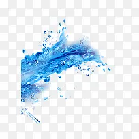 摄影海报蓝色水珠效果-空若网 摄影海报蓝色水珠效果-空若网