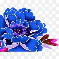 摄影蓝色花朵设计效果图-空若网 摄影蓝色花朵设计效果图-空若网