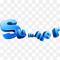 摄影立体夏日海报蓝色字体-空若网 摄影立体夏日海报蓝色字体-空若网