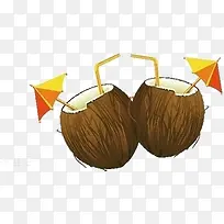 摄影手绘夏日椰子-空若网 摄影手绘夏日椰子-空若网