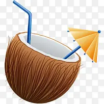 摄影手绘椰子效果-空若网 摄影手绘椰子效果-空若网