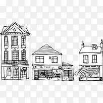 手绘商店矢量素材-空若网 手绘商店矢量素材-空若网