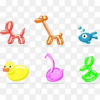 动物气球矢量图-空若网 动物气球矢量图-空若网