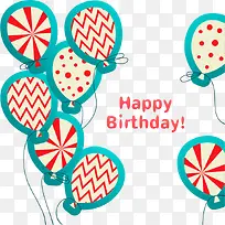 矢量卡通生日气球-空若网 矢量卡通生日气球-空若网