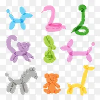 彩色气球动物-空若网 彩色气球动物-空若网