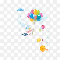 可爱卡通水彩-空若网 可爱卡通水彩-空若网