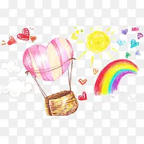 彩虹手绘插画-空若网 彩虹手绘插画-空若网