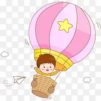 卡通装饰热气球小清新插画-空若网 卡通装饰热气球小清新插画-空若网