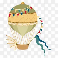 卡通装饰热气球小清新插画-空若网 卡通装饰热气球小清新插画-空若网