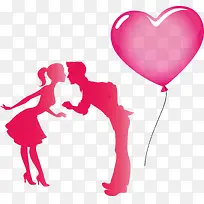 爱情情人节气球情侣-空若网 爱情情人节气球情侣-空若网