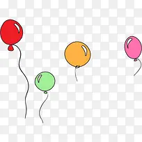 卡通彩色气球-空若网 卡通彩色气球-空若网