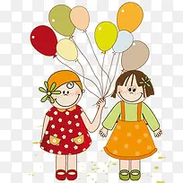 卡通儿童气球素材-空若网 卡通儿童气球素材-空若网