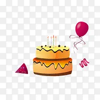 卡通生日蛋糕矢量-空若网 卡通生日蛋糕矢量-空若网