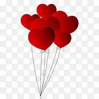 红色爱心气球-空若网 红色爱心气球-空若网