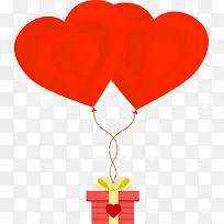 情人节红色爱心气球-空若网 情人节红色爱心气球-空若网