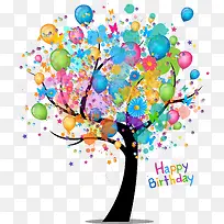 卡通气球树矢量图形-空若网 卡通气球树矢量图形-空若网