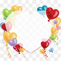 漂浮多彩爱心气球-空若网 漂浮多彩爱心气球-空若网