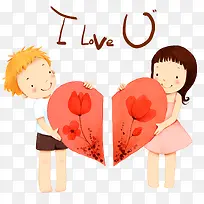 爱心男孩女孩-空若网 爱心男孩女孩-空若网