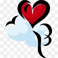 卡通手绘爱心-空若网 卡通手绘爱心-空若网