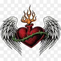 效果翅膀爱心-空若网 效果翅膀爱心-空若网