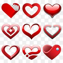 创意爱心免抠素材-空若网 创意爱心免抠素材-空若网