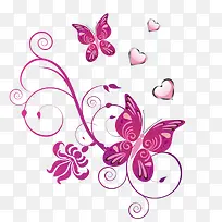 卡通蝴蝶爱心-空若网 卡通蝴蝶爱心-空若网