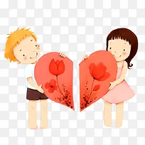 爱心女孩男孩-空若网 爱心女孩男孩-空若网