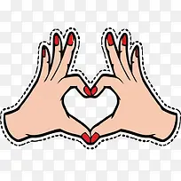 矢量爱心手势素材-空若网 矢量爱心手势素材-空若网