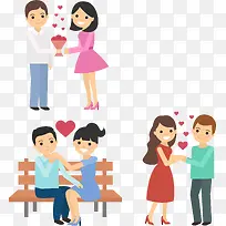 情侣矢量免抠素材-空若网 情侣矢量免抠素材-空若网