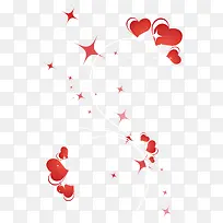 漂浮爱心星星矢量图-空若网 漂浮爱心星星矢量图-空若网
