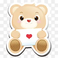 矢量卡通小熊爱心-空若网 矢量卡通小熊爱心-空若网