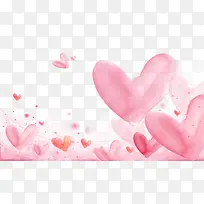水彩绘爱心背景-空若网 水彩绘爱心背景-空若网