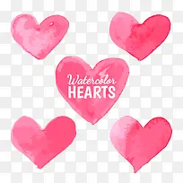 红色水彩爱心设计矢量素材-空若网 红色水彩爱心设计矢量素材-空若网