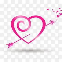 矢量手绘爱心箭头-空若网 矢量手绘爱心箭头-空若网