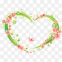 爱心的花藤图案-空若网 爱心的花藤图案-空若网