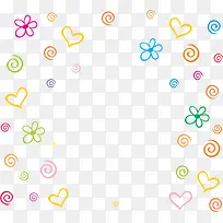 矢量手绘漂浮爱心-空若网 矢量手绘漂浮爱心-空若网