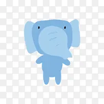 蓝色卡通大象-空若网 蓝色卡通大象-空若网