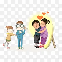 卡通元素 卡通人 一家人-空若网 卡通元素 卡通人 一家人-空若网