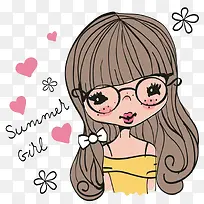 手绘女孩素材-空若网 手绘女孩素材-空若网