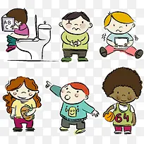 矢量手绘卡通人物-空若网 矢量手绘卡通人物-空若网