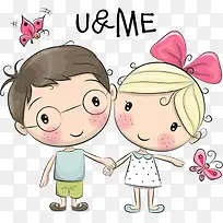 矢量拉手的孩子-空若网 矢量拉手的孩子-空若网