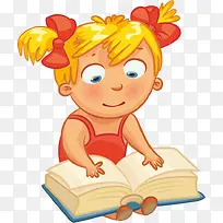 看书的小女孩-空若网 看书的小女孩-空若网