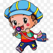 卡通儿童唱歌矢量-空若网 卡通儿童唱歌矢量-空若网