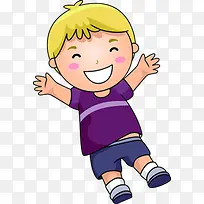 快乐六一卡通黄发男孩子-空若网 快乐六一卡通黄发男孩子-空若网