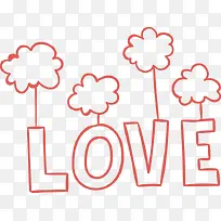 红色爱的艺术字-空若网 红色爱的艺术字-空若网
